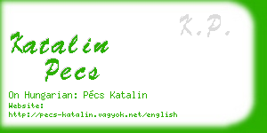 katalin pecs business card