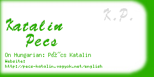 katalin pecs business card